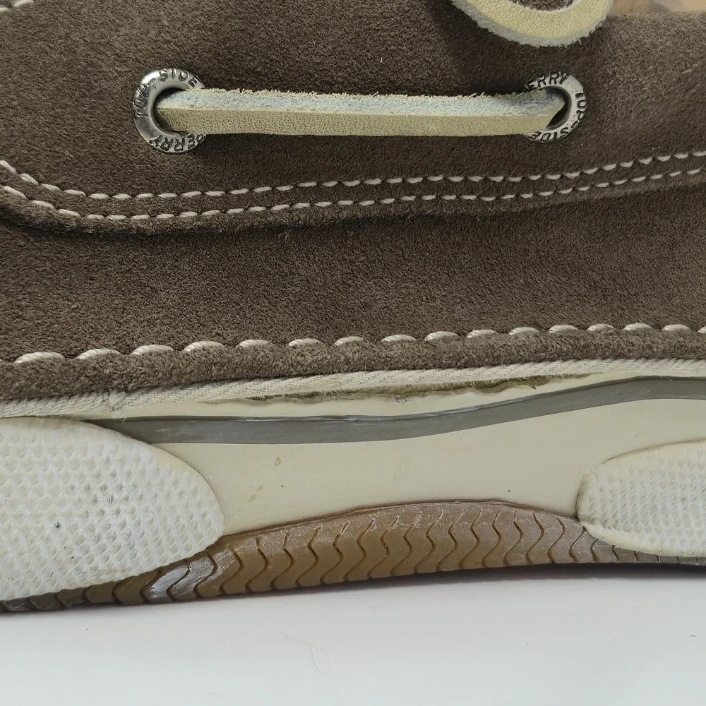 Men's Sperry Top-Sider Brown Suede Boat Shoes O784157 Sz 12M Replaced Insoles